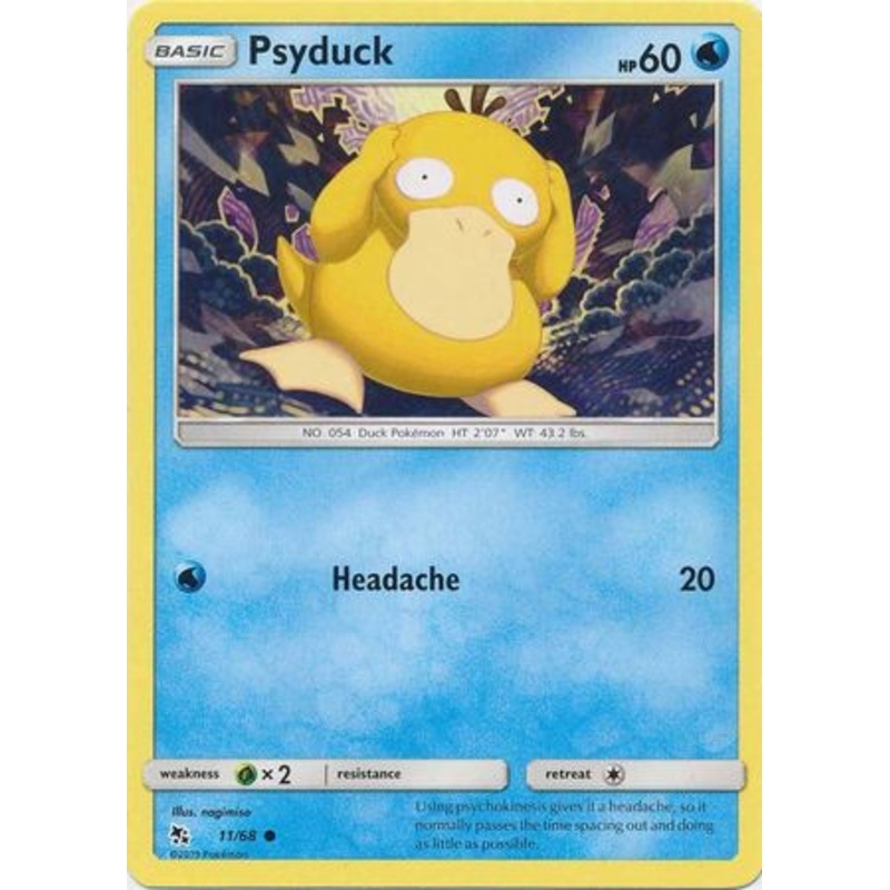 Pokemon Card Hidden Fates 11/68 Psyduck Common
