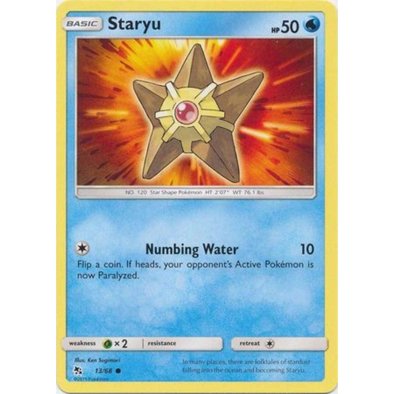 Pokemon Card Hidden Fates 13/68 Staryu Common
