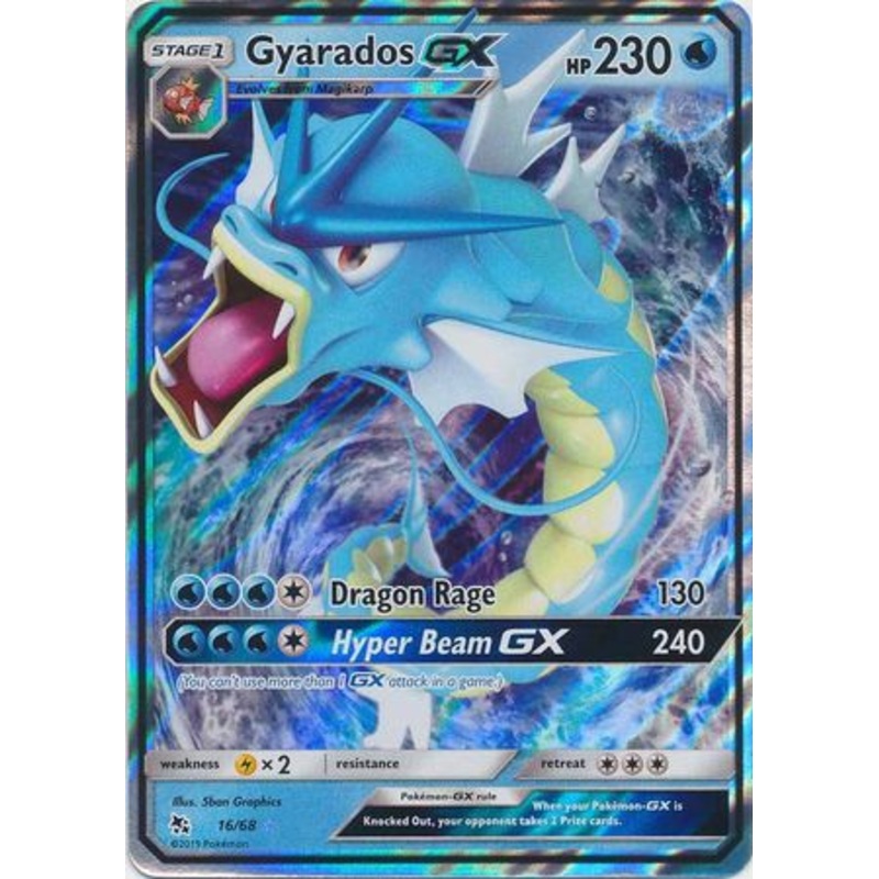 Pokemon Card Hidden Fates 16/68 Gyarados GX Ultra Rare