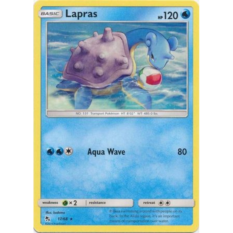 Pokemon Card Hidden Fates 17/68 Lapras Rare