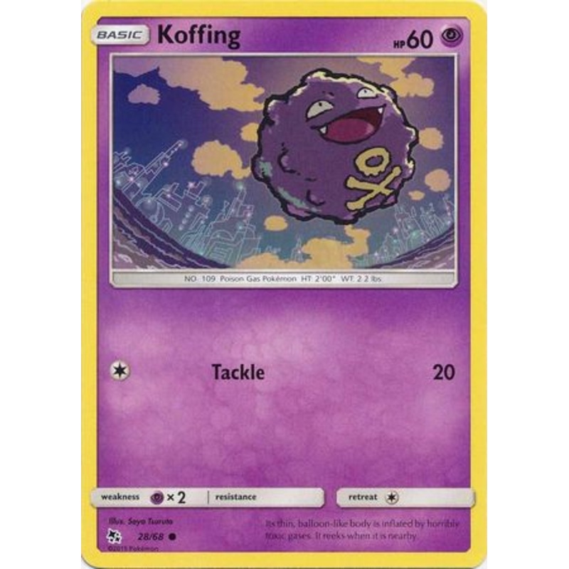 Pokemon Card Hidden Fates 28/68 Koffing Common