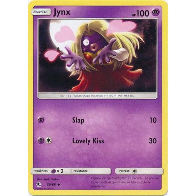 Pokemon Card Hidden Fates 30/68 Jynx Uncommon