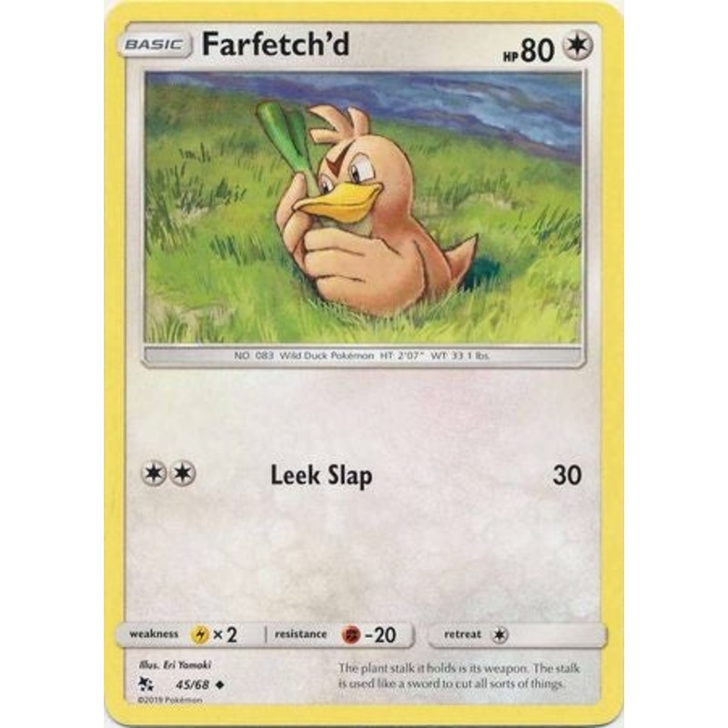Pokemon Card Hidden Fates 45/68 Farfetch’d Uncommon