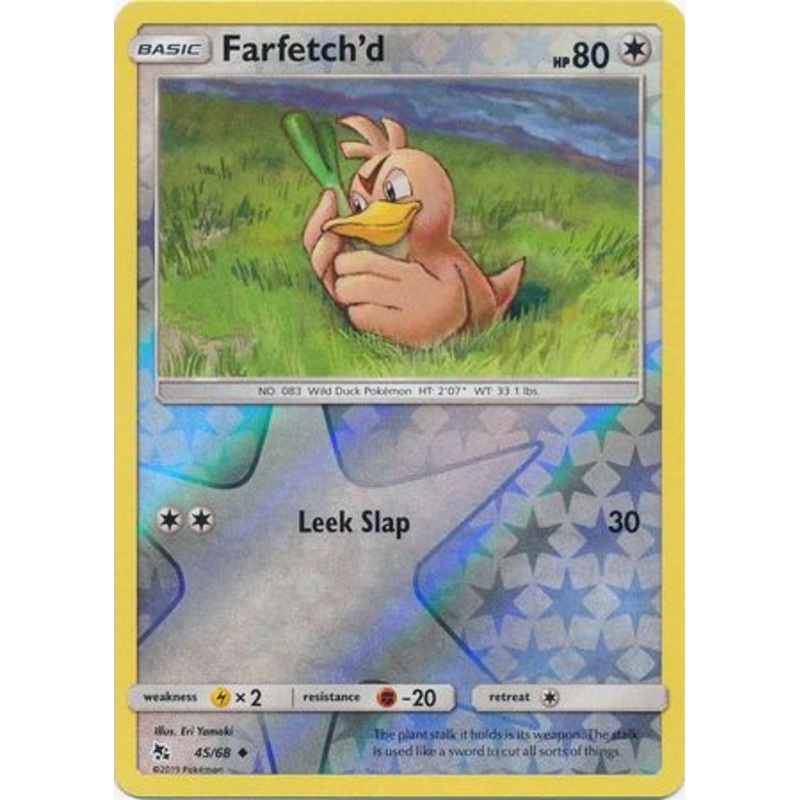 Pokemon Card Hidden Fates 45/68 Farfetch’d Uncommon Reverse Holo