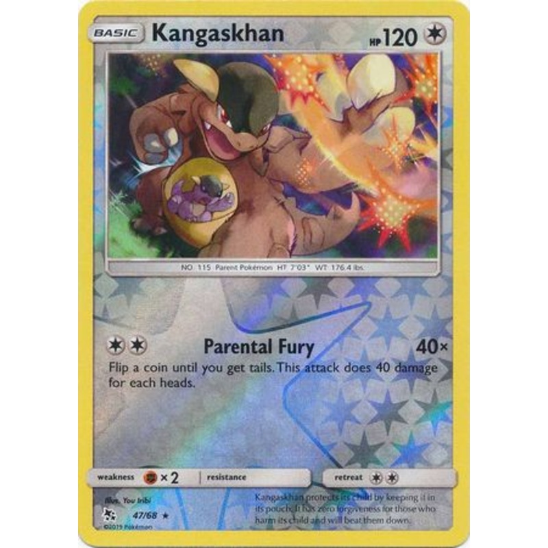Pokemon Card Hidden Fates 47/68 Kangaskhan Rare Reverse Holo