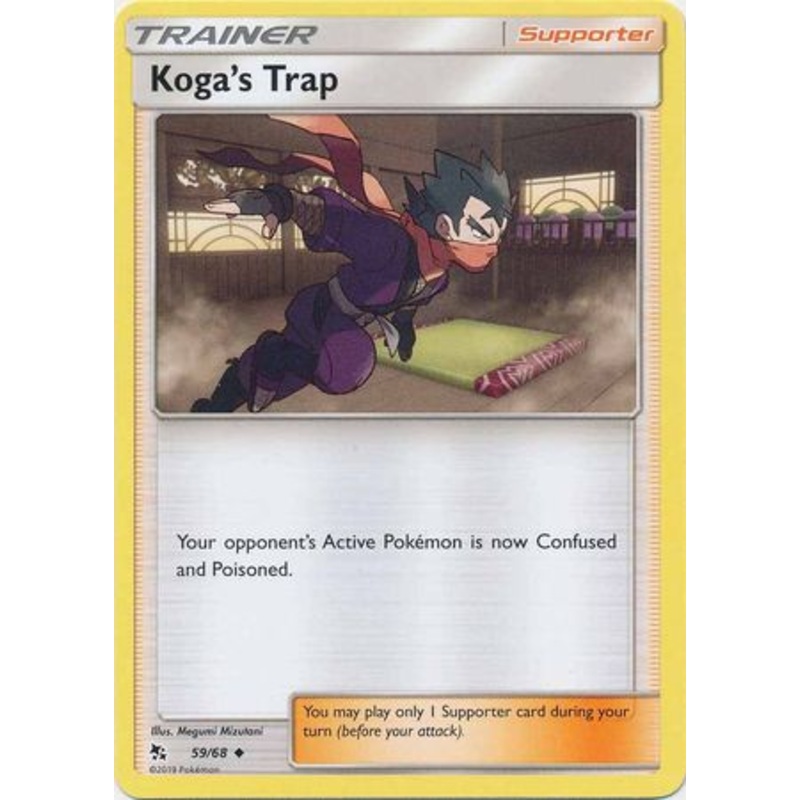 Pokemon Card Hidden Fates 59/68 Koga’s Trap Supporter Uncommon