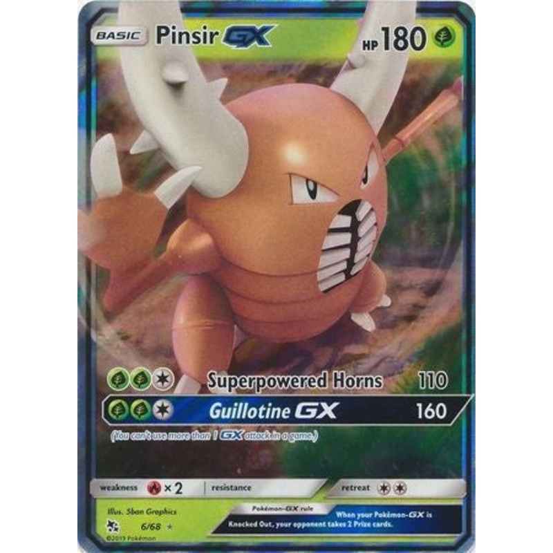 Pokemon Card Hidden Fates 6/68 Pinsir GX Ultra Rare
