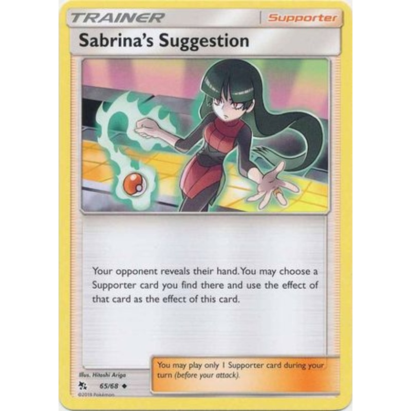 Pokemon Card Hidden Fates 65/68 Sabrina’s Suggestion Supporter Uncommon