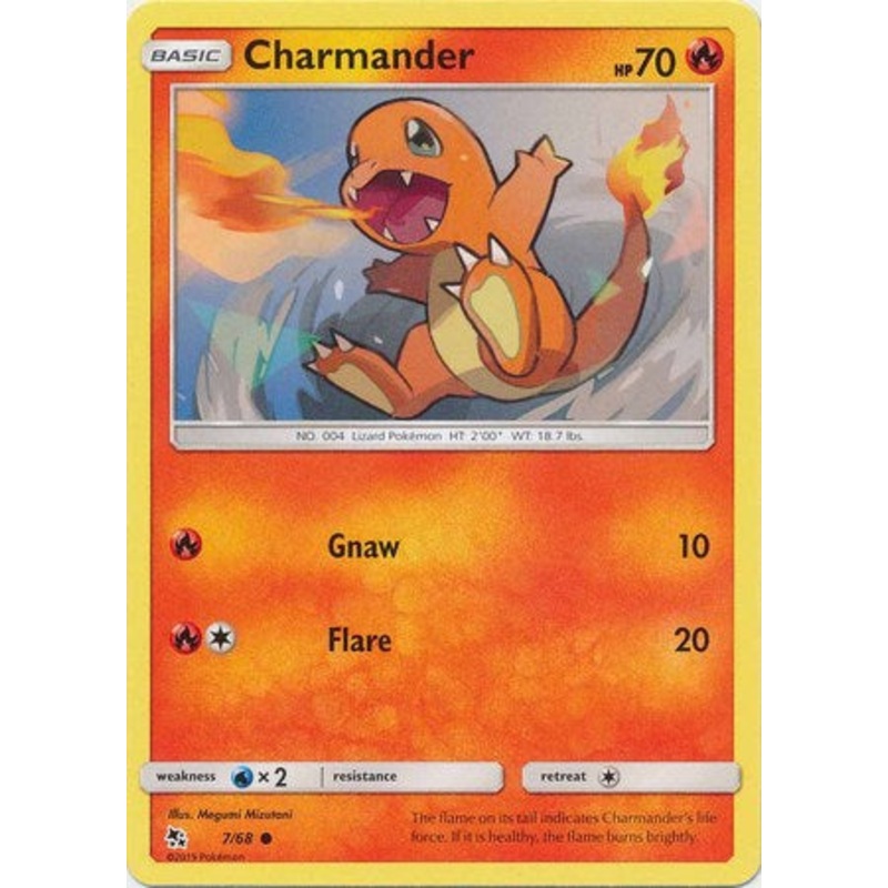 Pokemon Card Hidden Fates 7/68 Charmander Common
