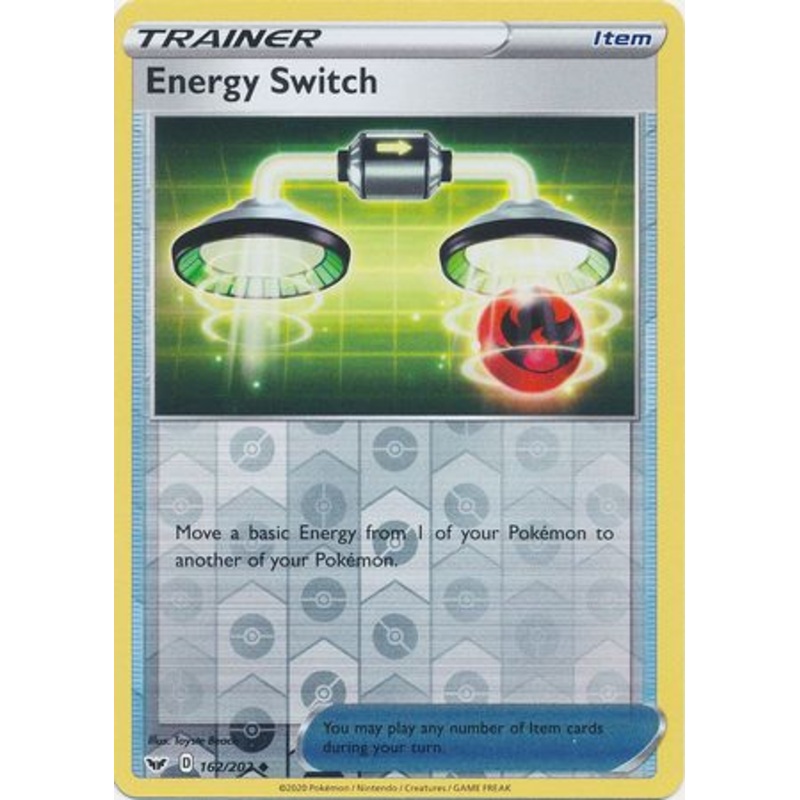 Pokemon Card Sword and Shield 162/202 Energy Switch item Reverse Holo Uncommon