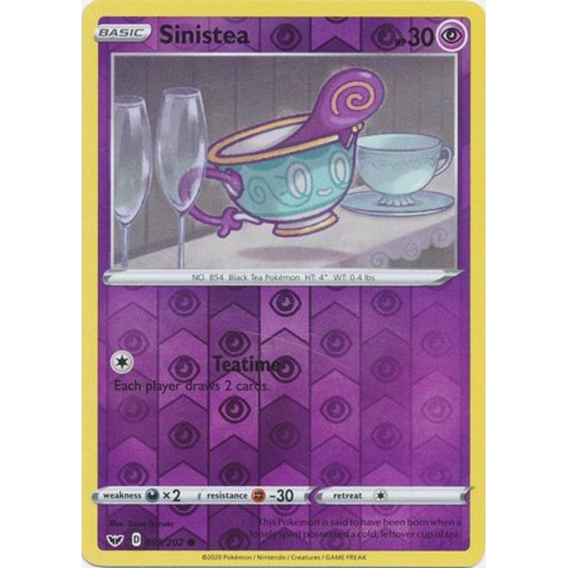 Pokemon Card Sword and Shield 089/202 89/202 Sinistea Reverse Holo Common