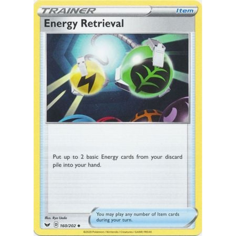 Pokemon Card Sword and Shield 160/202 Energy Retrieval item Uncommon