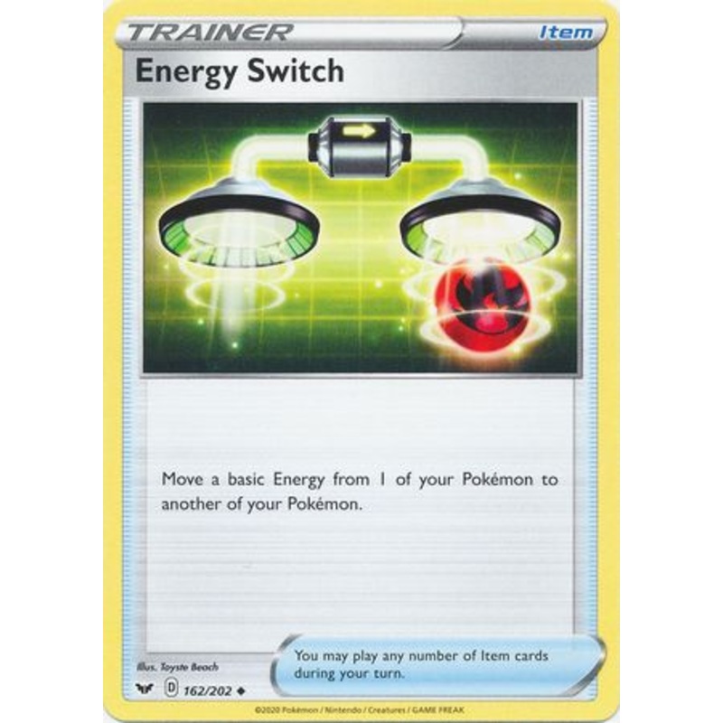 Pokemon Card Sword and Shield 162/202 Energy Switch item Uncommon