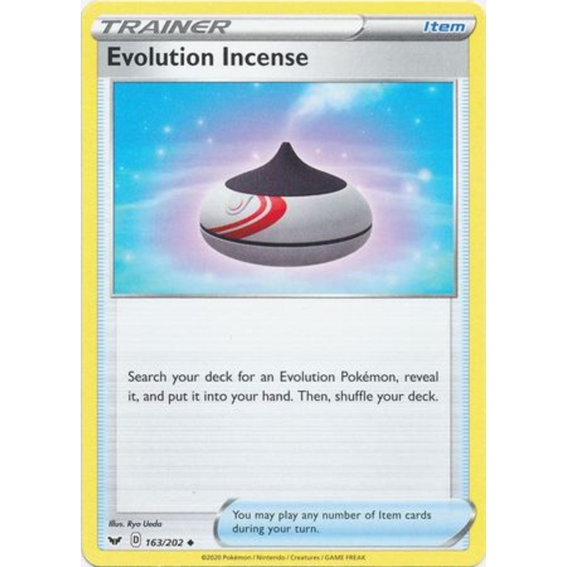 Pokemon Card Sword and Shield 163/202 Evolution Incense item