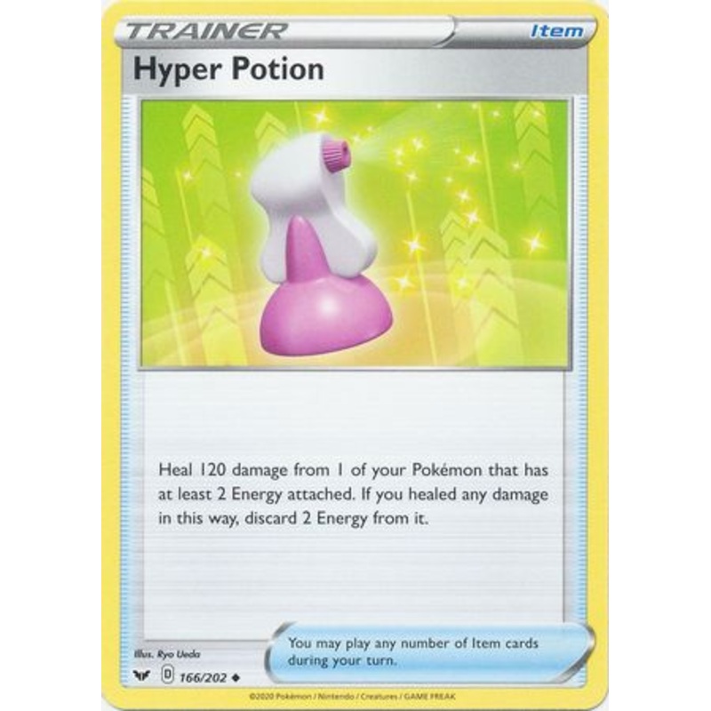 Pokemon Card Sword and Shield 166/202 Hyper Potion item Uncommon