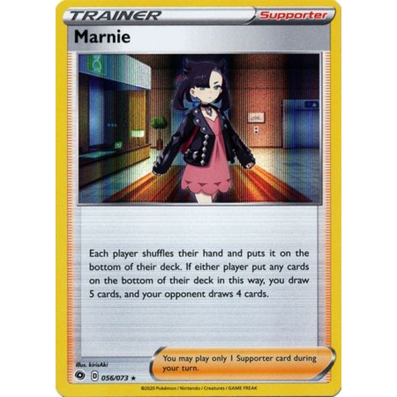 Pokemon Card Sword and Shield 169/202 Marnie supporter Holo Rare