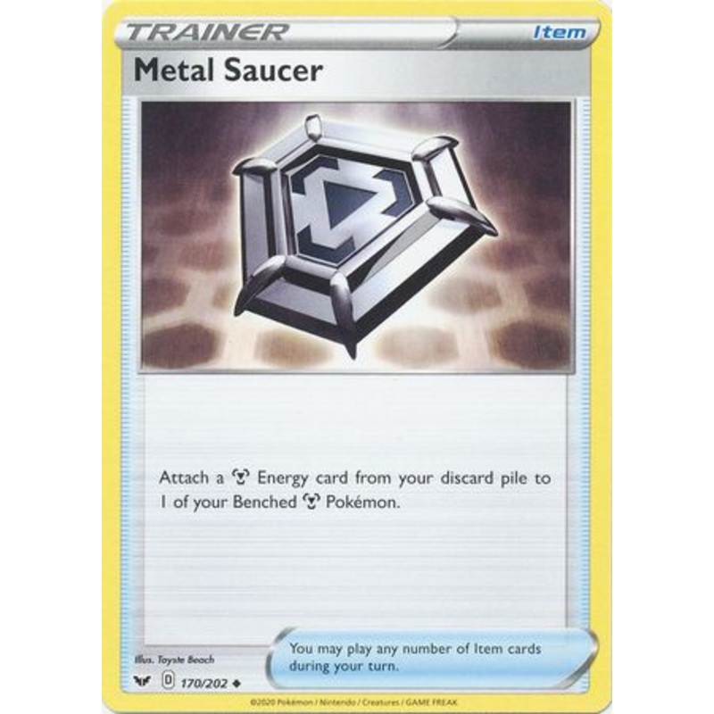 Pokemon Card Sword and Shield 170/202 Metal Saucer item Uncommon