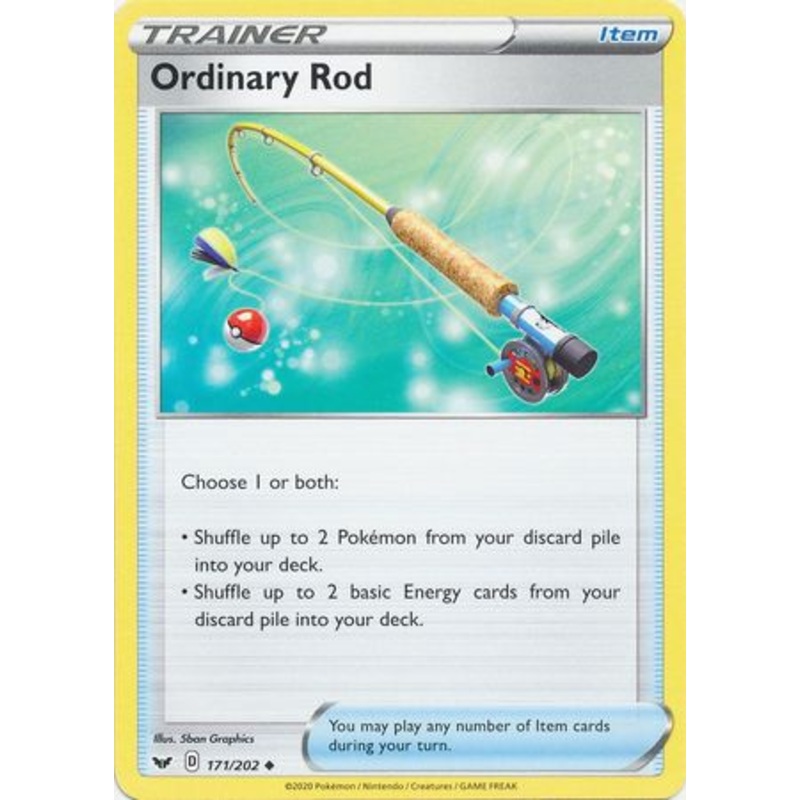 Pokemon Card Sword and Shield 171/202 Ordinary Rod item Uncommon