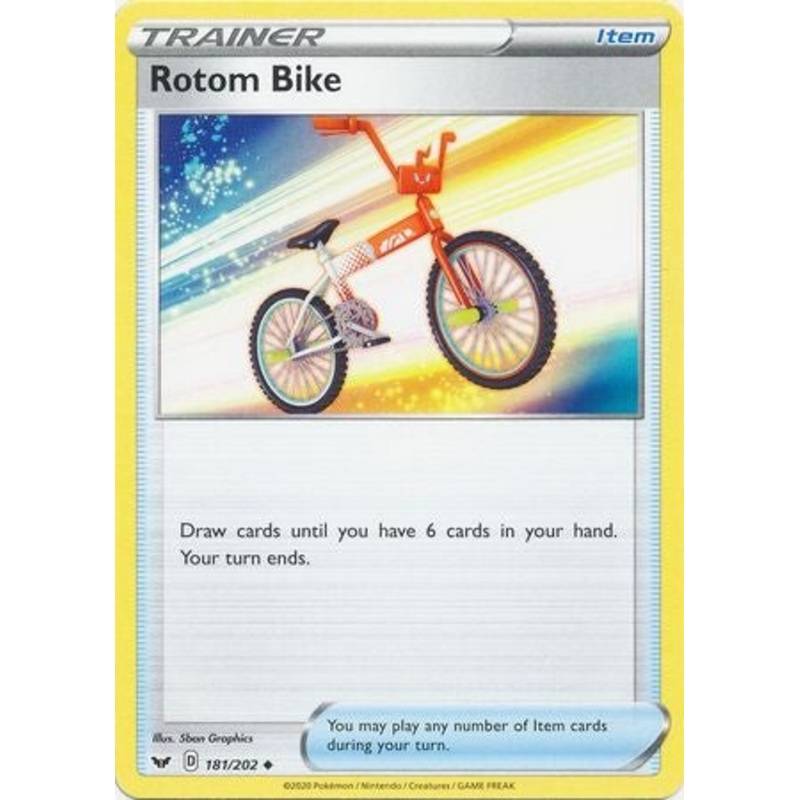 Pokemon Card Sword and Shield 181/202 Rotom Bike item Uncommon