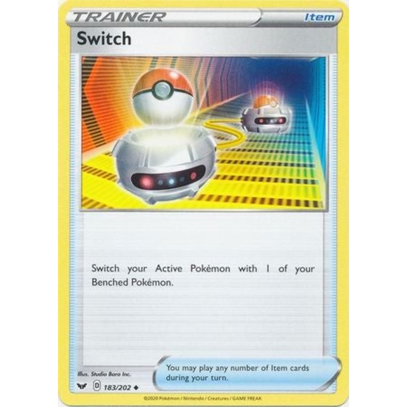 Pokemon Card Sword and Shield 183/202 Switch item Uncommon
