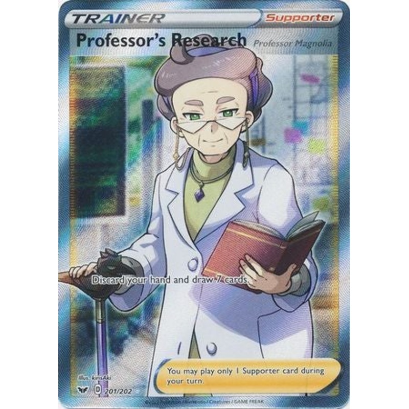 Pokemon Card Sword and Shield 201/202 Professor’s Research supporter Full Art