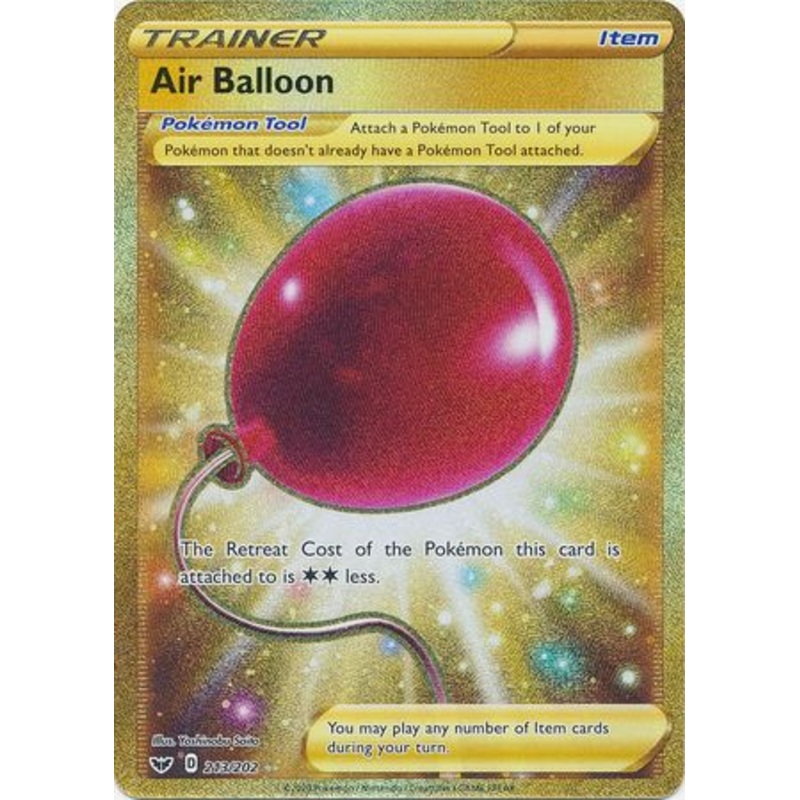 Pokemon Card Sword and Shield 213/202 Air Balloon item Secret Rare