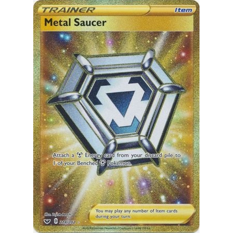 Pokemon Card Sword and Shield 214/202 Metal Saucer item Secret Rare