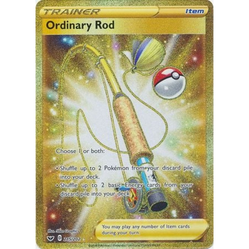 Pokemon Card Sword and Shield 215/202 Ordinary Rod item Secret Rare