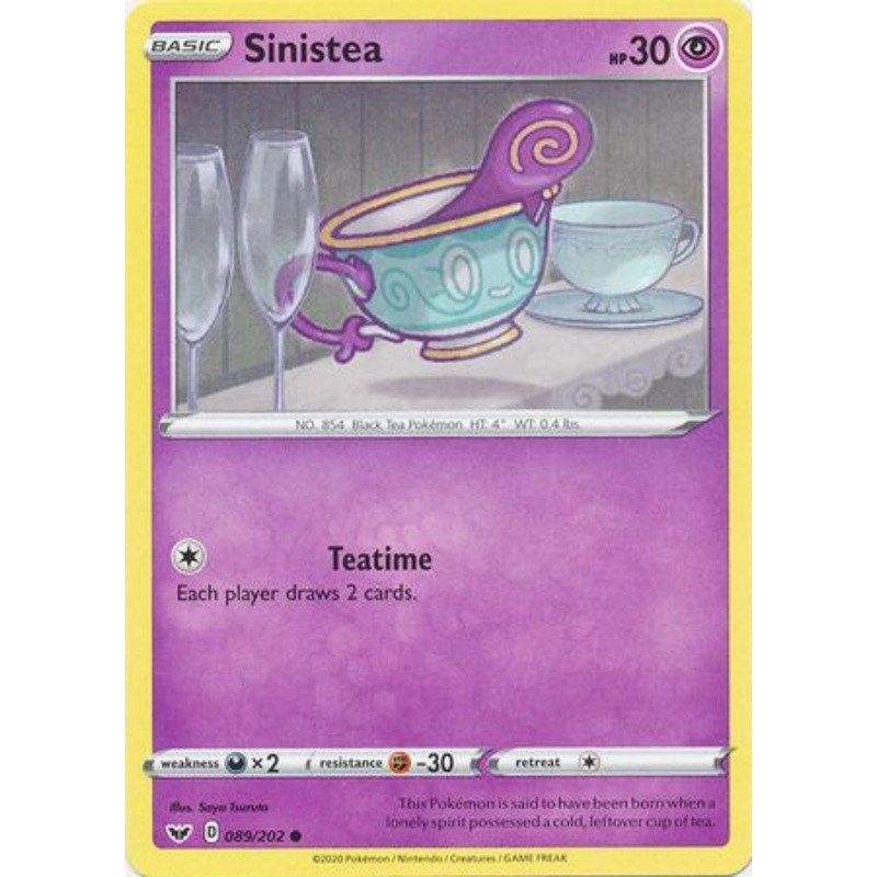 Pokemon Card Sword and Shield 089/202 89/202 Sinistea Common