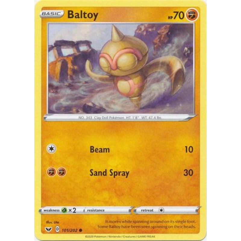Pokemon Card Sword and Shield 101/202 Baltoy Common