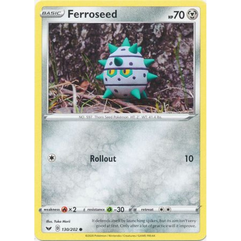 Pokemon Card Sword and Shield 130/202 Ferroseed Common