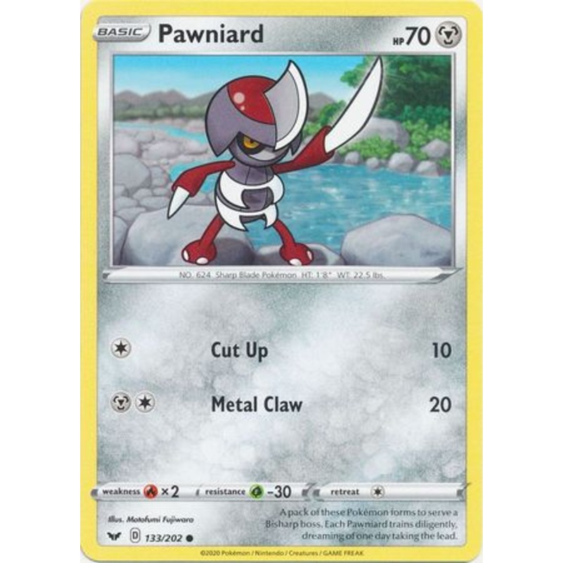 Pokemon Card Sword and Shield 133/202 Pawniard Common