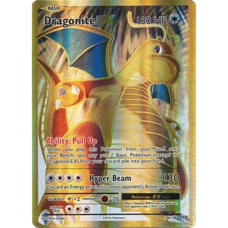 Pokemon Card XY Evolutions 106/108 Dragonite EX Full Art Rare Ultra