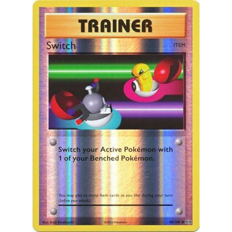 Pokemon Card XY Evolutions 88/108 Switch Item  Reverse Holo Uncommon