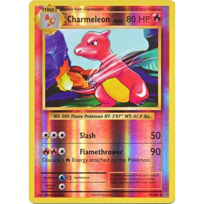 Pokemon Card XY Evolutions 10/108 Charmeleon  Reverse Holo Uncommon