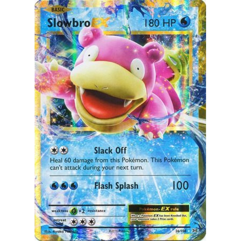 Pokemon Card XY Evolutions 26/108 Slowbro EX Rare Holo ex