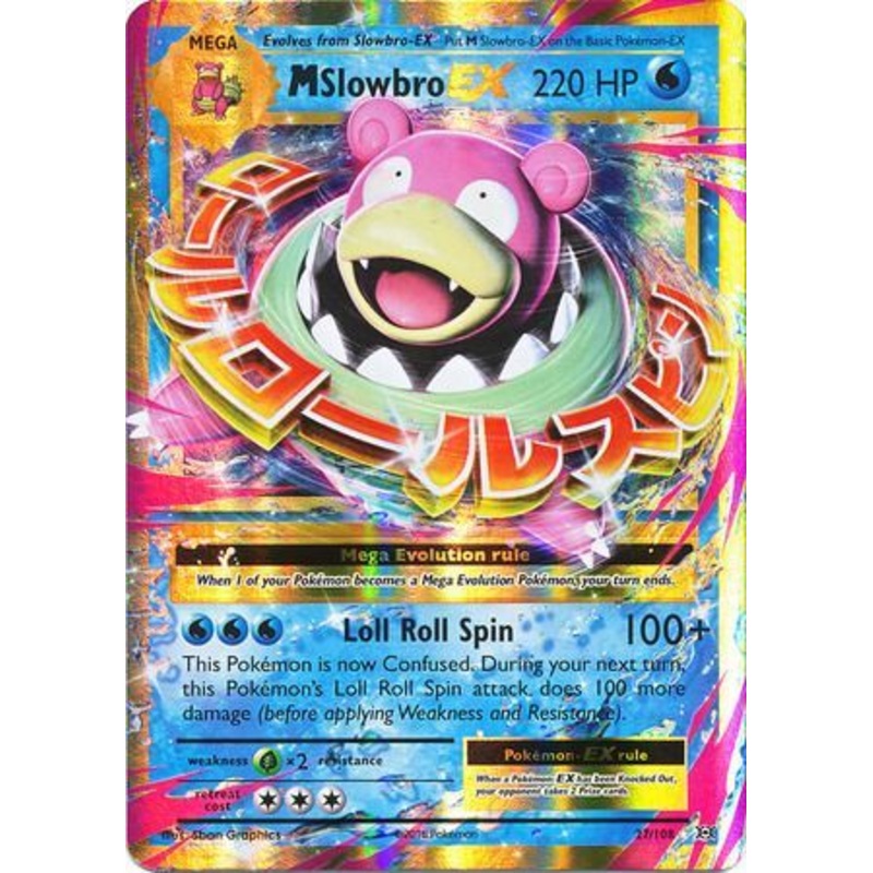 Pokemon Card XY Evolutions 27/108 Mega Slowbro EX Rare Holo ex
