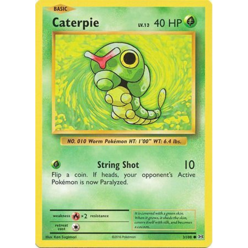Pokemon Card XY Evolutions 3/108 Caterpie Common