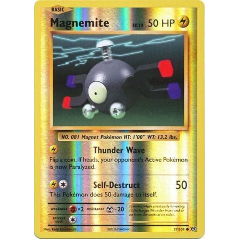 Pokemon Card XY Evolutions 37/108 Magnemite Reverse Holo Common