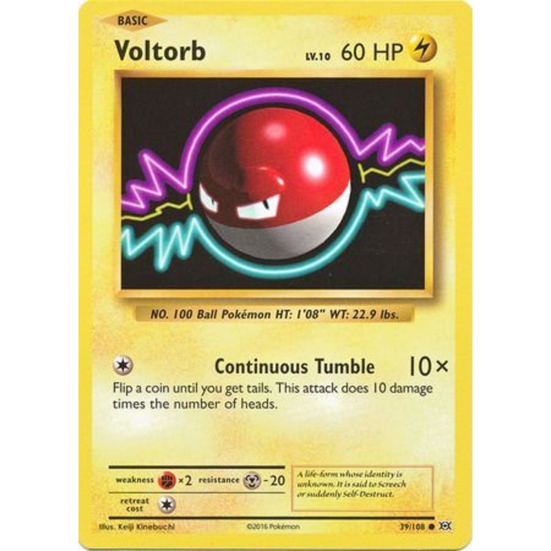 Pokemon Card XY Evolutions 39/108 Voltorb Common