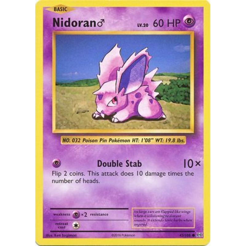 Pokemon Card XY Evolutions 43/108 Nidoran   Common