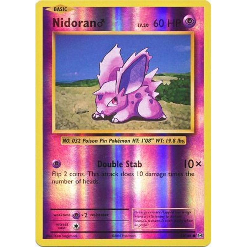 Pokemon Card XY Evolutions 43/108 Nidoran   Reverse Holo Common