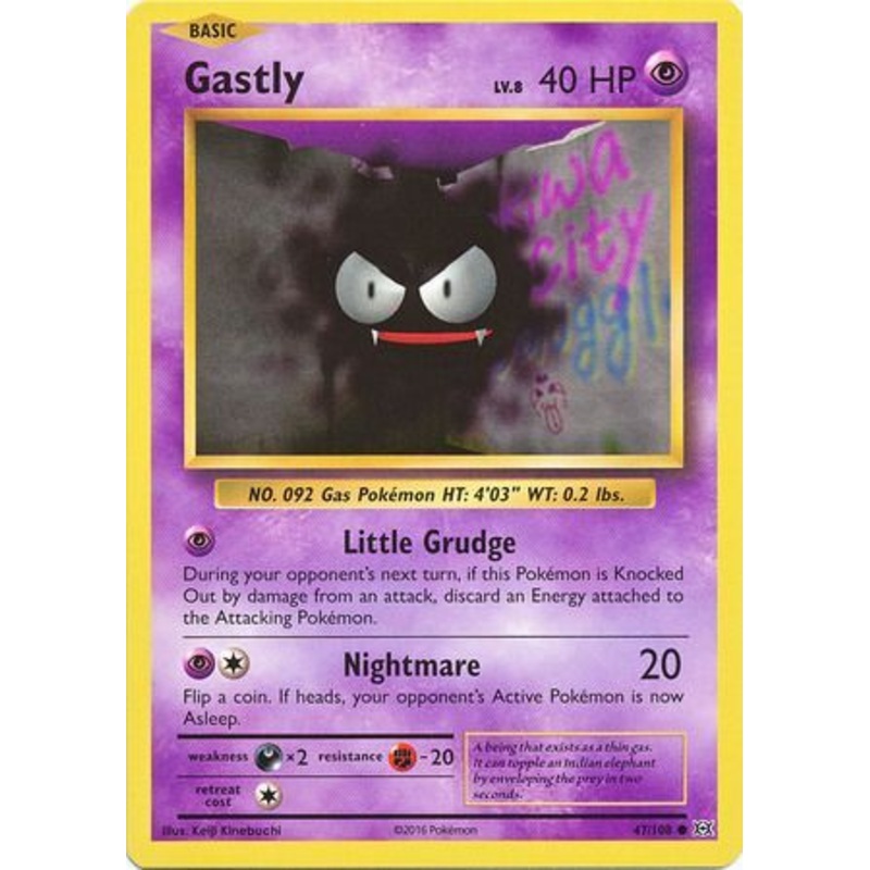 Pokemon Card XY Evolutions 47/108 Gastly Common
