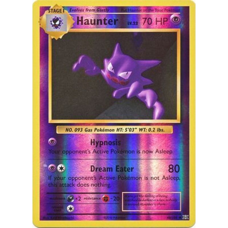 Pokemon Card XY Evolutions 48/108 Haunter  Reverse Holo Uncommon