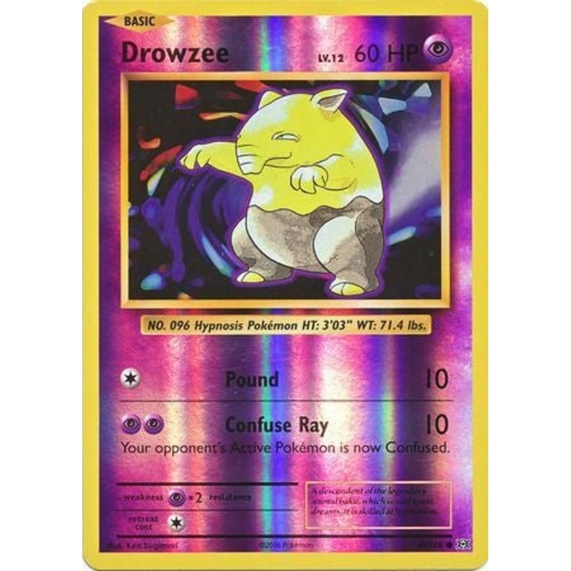 Pokemon Card XY Evolutions 49/108 Drowzee Reverse Holo Common