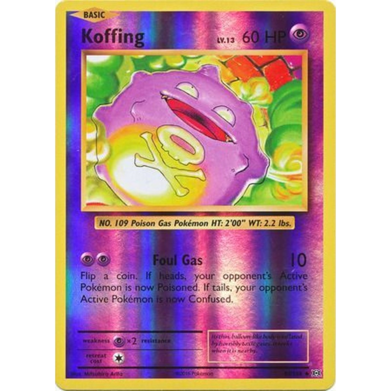 Pokemon Card XY Evolutions 50/108 Koffing  Reverse Holo Uncommon