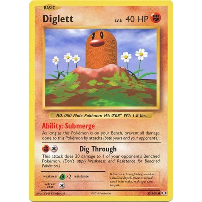 Pokemon Card XY Evolutions 55/108 Diglett Common