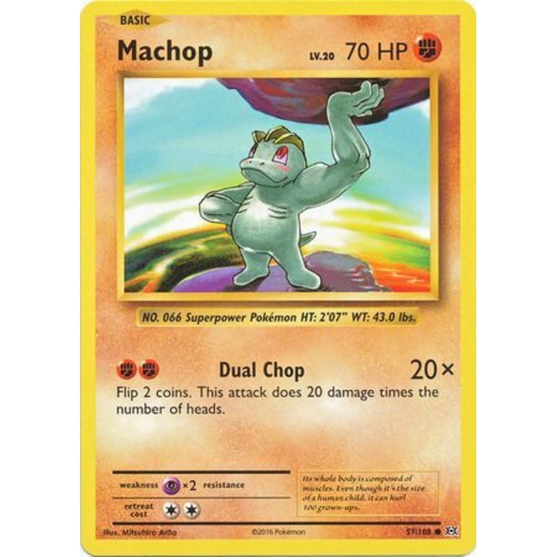 Pokemon Card XY Evolutions 57/108 Machop Common
