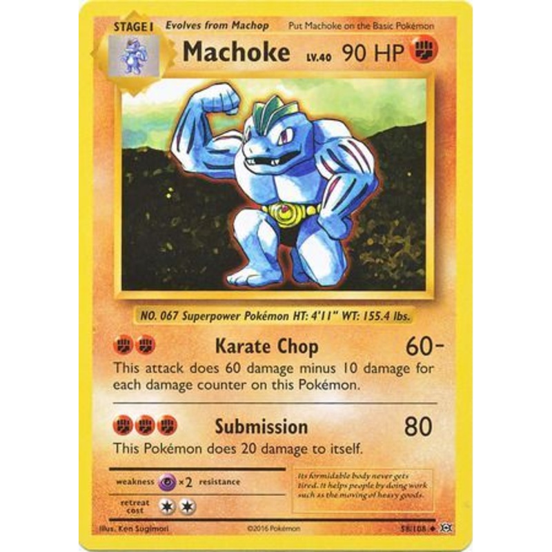 Pokemon Card XY Evolutions 58/108 Machoke Uncommon
