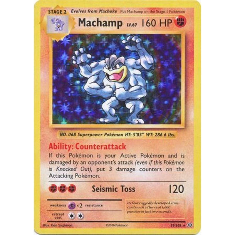 Pokemon Card XY Evolutions 59/108 Machamp Rare Holo